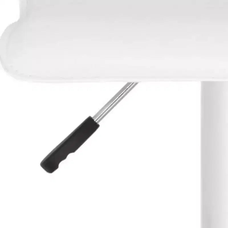 White Adjustable Bar Stool