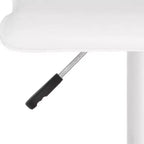 White Adjustable Bar Stool