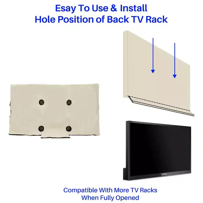 Outdoor TV Cover 40-43 Flat Screen Protector with Remote Pocket