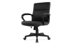 Manager Chair, Supports Up to 275 lbs, 16.73 to 20.39 Seat Height, Black Seat/Back, Black Base