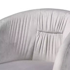 Contemporary Glam and Luxe Velvet Fabric and Metal Swivel Office Chair
