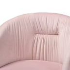 Contemporary Glam and Luxe Velvet Fabric and Metal Swivel Office Chair