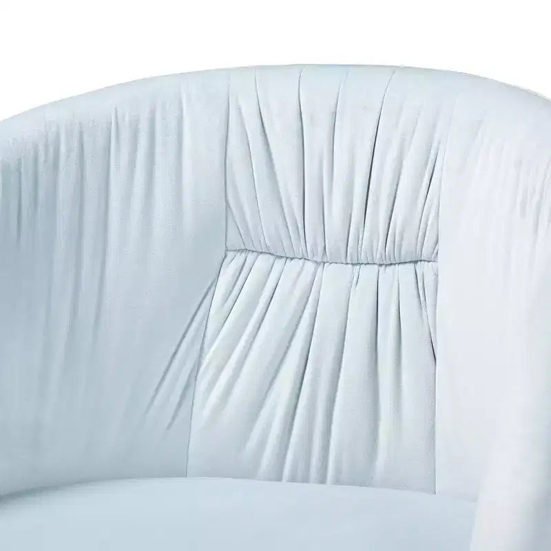 Contemporary Glam and Luxe Velvet Fabric and Metal Swivel Office Chair