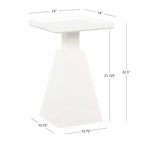 22.5" Contemporary Geometric Side Accent Table