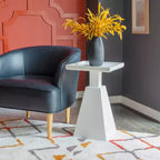 22.5" Contemporary Geometric Side Accent Table