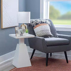 22.5" Contemporary Geometric Side Accent Table