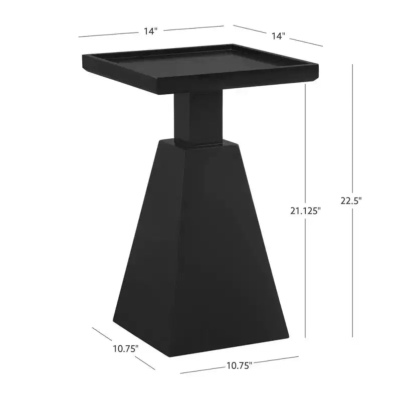 22.5" Contemporary Geometric Side Accent Table