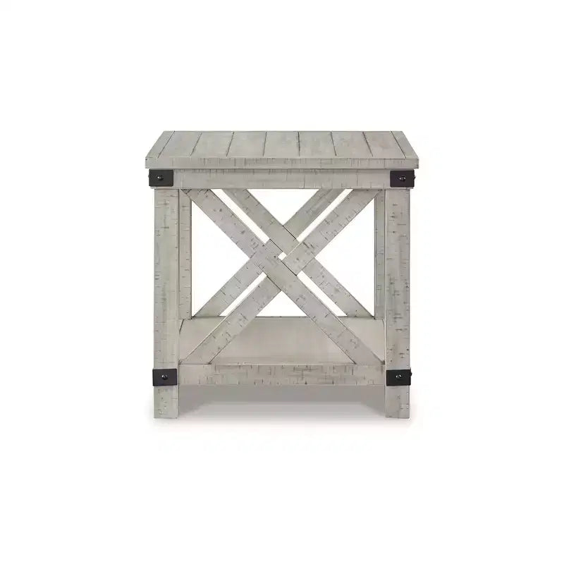 Casual End Table Whitewash