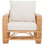 Beia Accent Chair W/ Cushion - ACH6521A - White/Natural - Safavieh