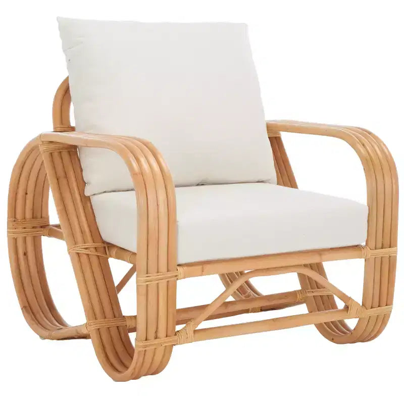 Accent Chair W/ Cushion - White/Natural