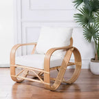 Accent Chair W/ Cushion - White/Natural