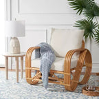 Accent Chair W/ Cushion - White/Natural