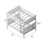 Solid Wood Classic Full over Full Bunk Bed