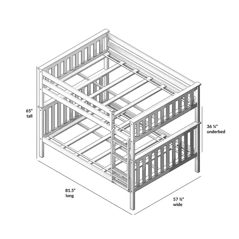 Solid Wood Classic Full over Full Bunk Bed