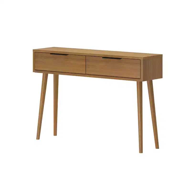 Mid Century Modern Console Table with Storage Shelves, Entryway Table, Narrow Console Table