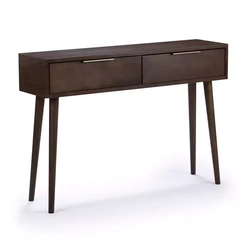 Mid Century Modern Console Table with Storage Shelves, Entryway Table, Narrow Console Table