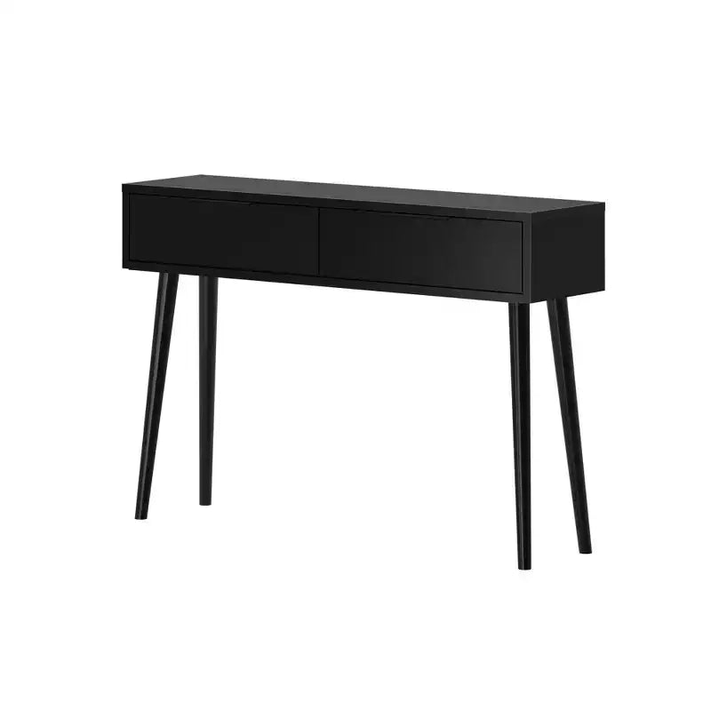 Mid Century Modern Console Table with Storage Shelves, Entryway Table, Narrow Console Table