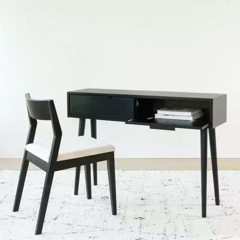 Mid Century Modern Console Table with Storage Shelves, Entryway Table, Narrow Console Table