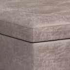 Mid Century Large Square Coffee Table Storage Ottoman