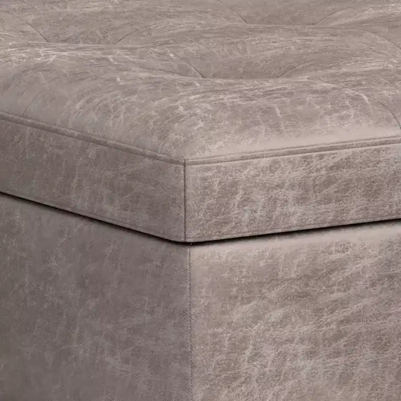 Mid Century Large Square Coffee Table Storage Ottoman