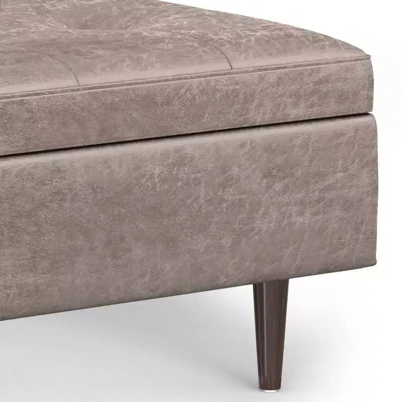 Mid Century Large Square Coffee Table Storage Ottoman