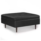 Mid Century Large Square Coffee Table Storage Ottoman