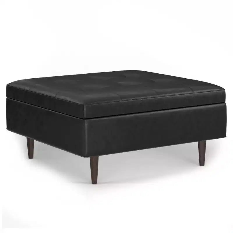 Mid Century Large Square Coffee Table Storage Ottoman