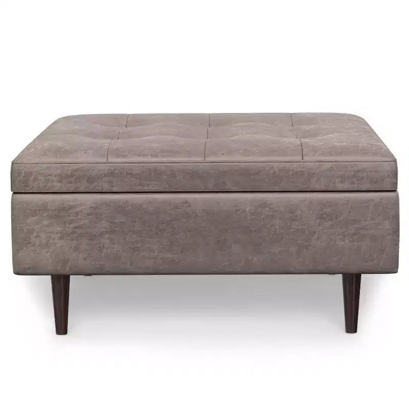 Mid Century Large Square Coffee Table Storage Ottoman