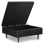 Mid Century Large Square Coffee Table Storage Ottoman