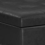 Mid Century Large Square Coffee Table Storage Ottoman