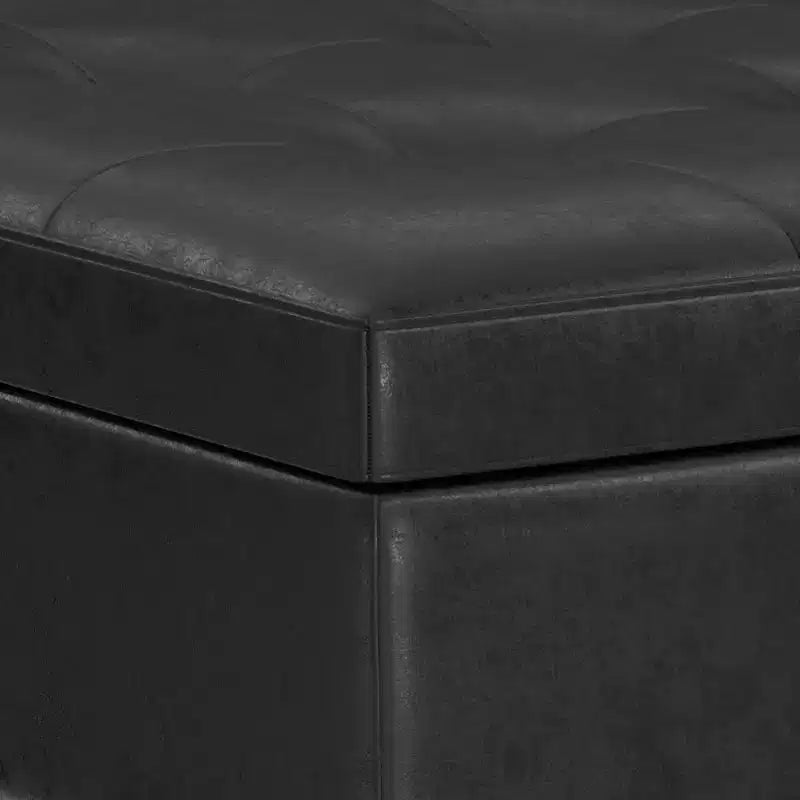 Mid Century Large Square Coffee Table Storage Ottoman