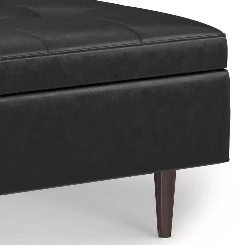 Mid Century Large Square Coffee Table Storage Ottoman