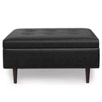 Mid Century Large Square Coffee Table Storage Ottoman