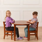30in x 30in Round Hardwood Table with 22in Legs, Children's Furniture