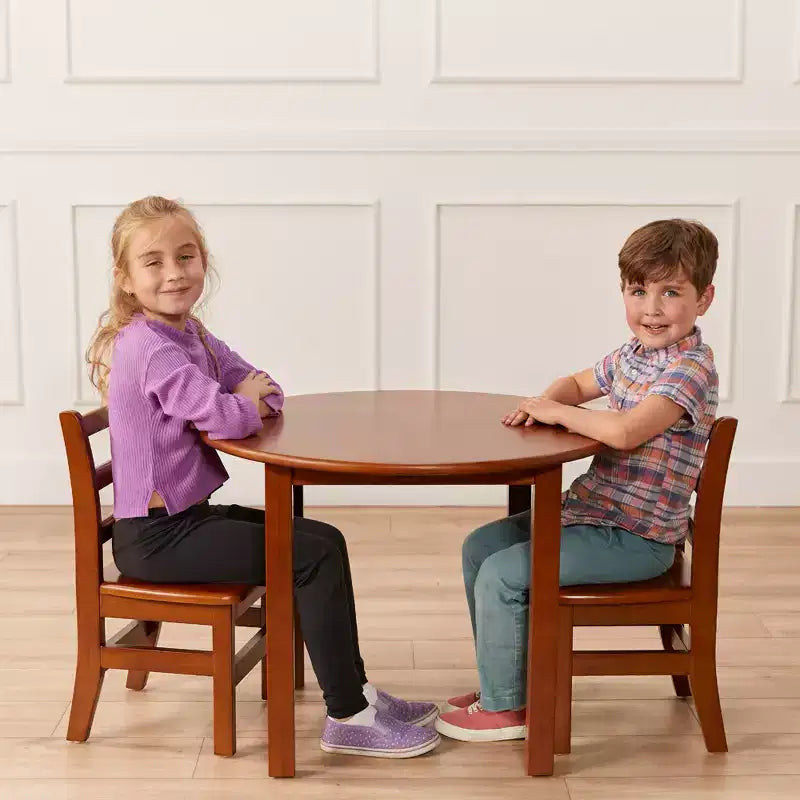 30in x 30in Round Hardwood Table with 22in Legs, Children's Furniture
