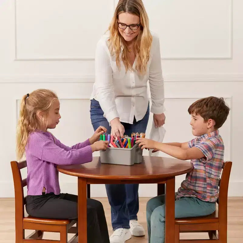 30in x 30in Round Hardwood Table with 22in Legs, Children's Furniture