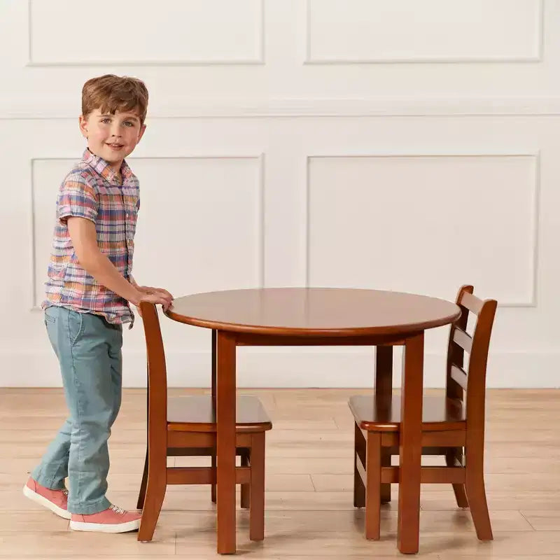 30in x 30in Round Hardwood Table with 22in Legs, Children's Furniture
