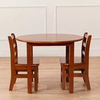 30in x 30in Round Hardwood Table with 22in Legs, Children's Furniture