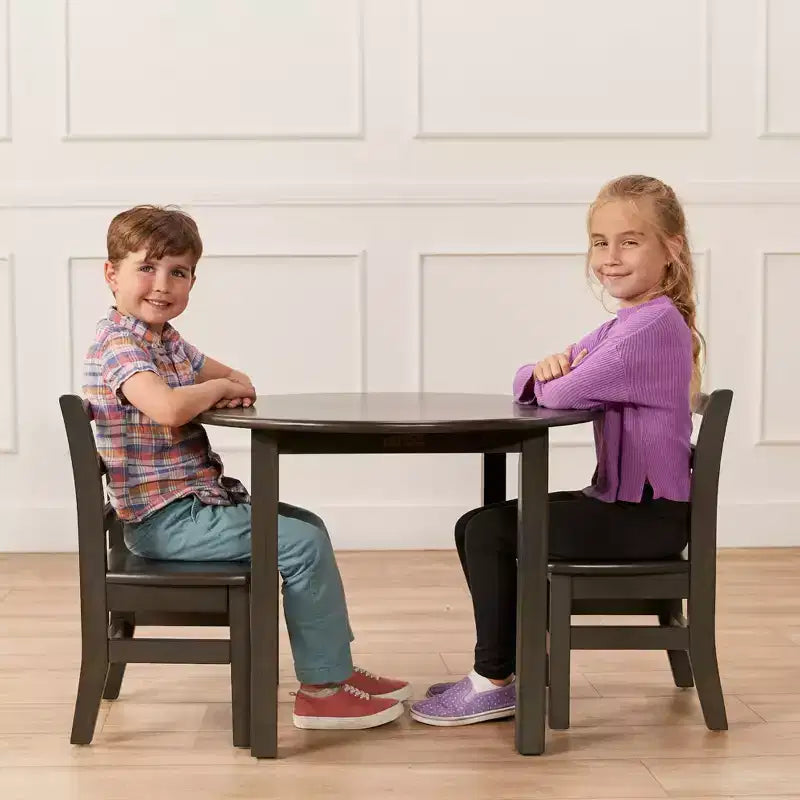 30in x 30in Round Hardwood Table with 22in Legs, Children's Furniture
