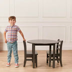 30in x 30in Round Hardwood Table with 22in Legs, Children's Furniture