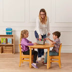30in x 30in Round Hardwood Table with 22in Legs, Children's Furniture