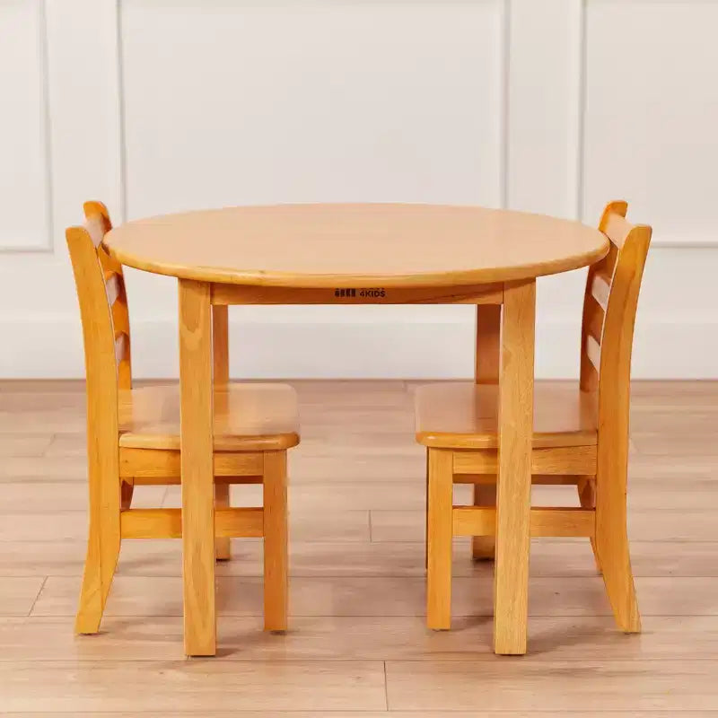 30in x 30in Round Hardwood Table with 22in Legs, Children's Furniture