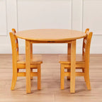 30in x 30in Round Hardwood Table with 22in Legs, Children's Furniture