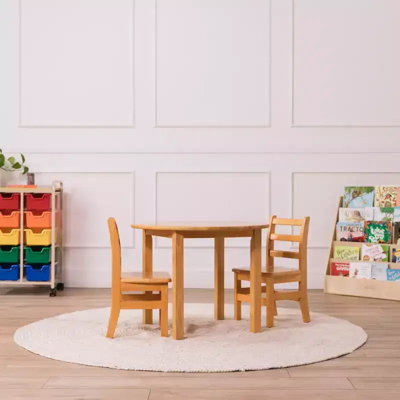 30in x 30in Round Hardwood Table with 22in Legs, Children's Furniture