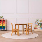 30in x 30in Round Hardwood Table with 22in Legs, Children's Furniture
