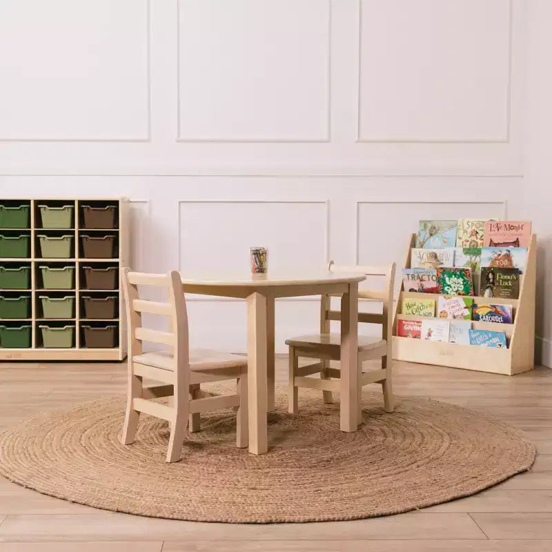 30in x 30in Round Hardwood Table with 22in Legs, Children's Furniture