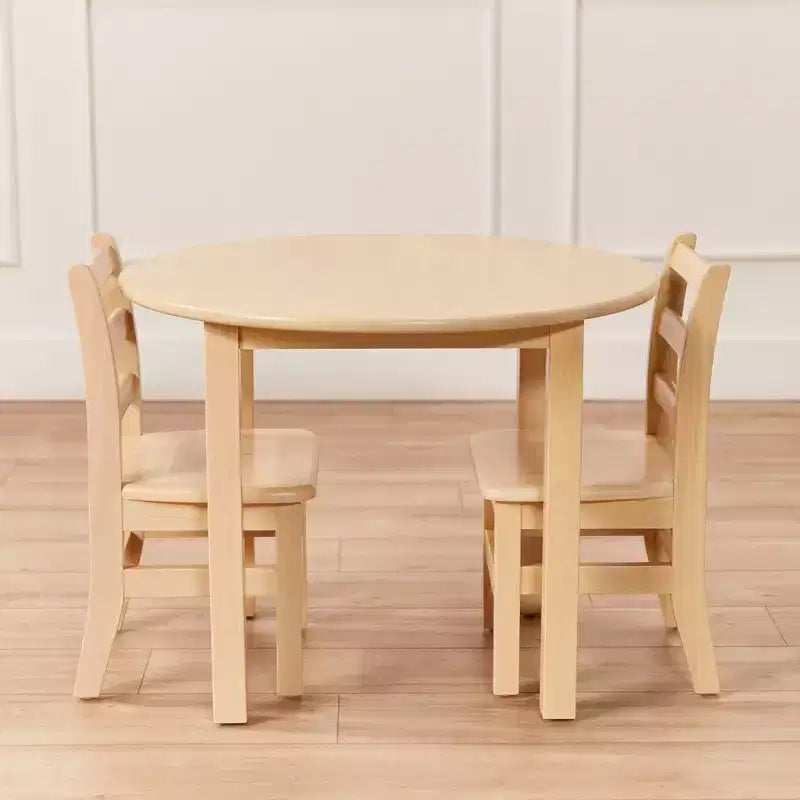 30in x 30in Round Hardwood Table with 22in Legs, Children's Furniture