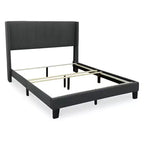 Panel Bed Charcoal Gray