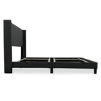 Panel Bed Charcoal Gray