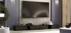 Extendable Entertainment Center With 4 Storage Drawers